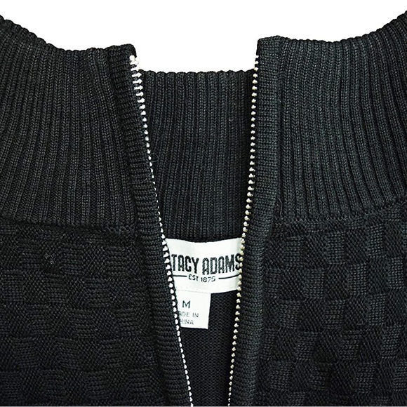 Stacy Adams Original Classic Pattern Sweater
Black 1/4 Zipper Mock-neck Size XXL - Picture 3 of 8